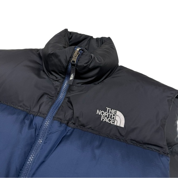 The North Face Men's 700 Fill Goose Down Black & Blue Puffer Vest - Size Large - Picture 5 of 15